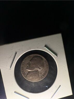 Vintage Jefferson Nickel in White 2x2 Flip